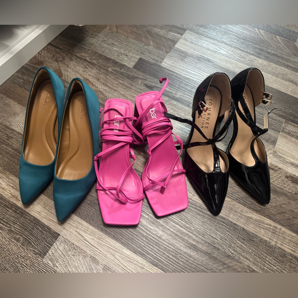 Teal & Pink Heels (BLACK SOLD)